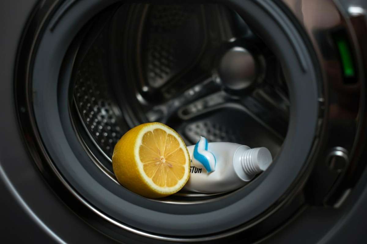 Limone e dentifricio in lavatrice, benefici