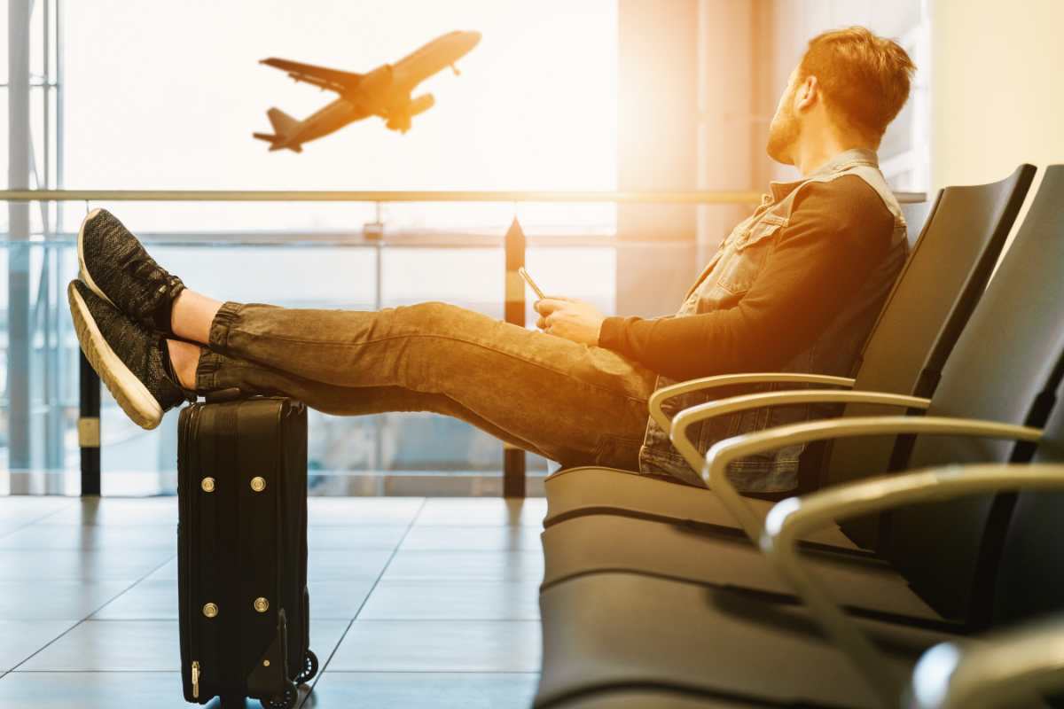 Turista aeroporto